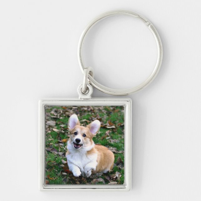 Chaveiro Cachorro Corgi Corgês Cortado Pulando (Frente)