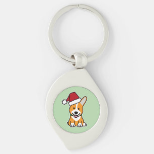 Chaveiro Cachorro corgi filhote Pembroke galês Natal chapéu