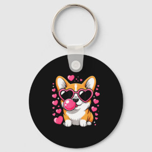 Chaveiro Cachorro Corgi Fofo Coração Sungles Dia dos Namora