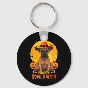 Chaveiro Cachorro Cur de Boca Preta no Halloween Uivo O Wee