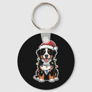 Chaveiro Cachorro Da Montanha Bernese Embalado Em Luzes De
