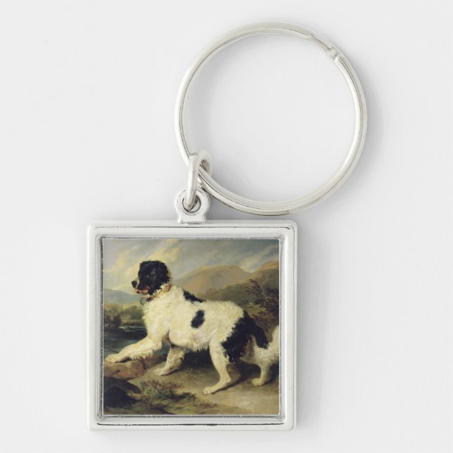Chaveiro Cachorro da Terra Nova Chamado Leão, 1824 (óleo na (Frente)