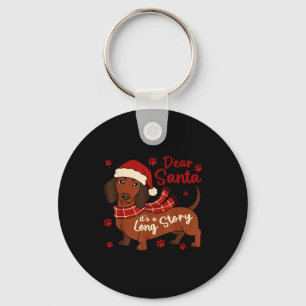 Chaveiro Cachorro Dachshund Querido Papai Noel É Uma Longa