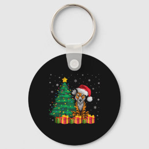 Chaveiro Cachorro das Luzes de Natal do Papai Noel Selvagem