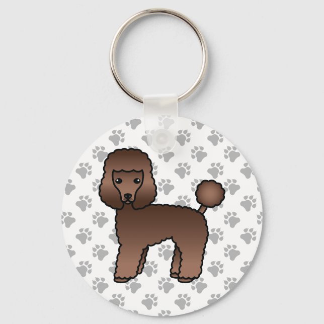 Chaveiro Cachorro de Cartoon Castanho (Frente)
