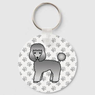 Chaveiro Cachorro de Cartoon Cinza