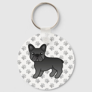 Chaveiro Cachorro de Cartoons Negro-Buldogue