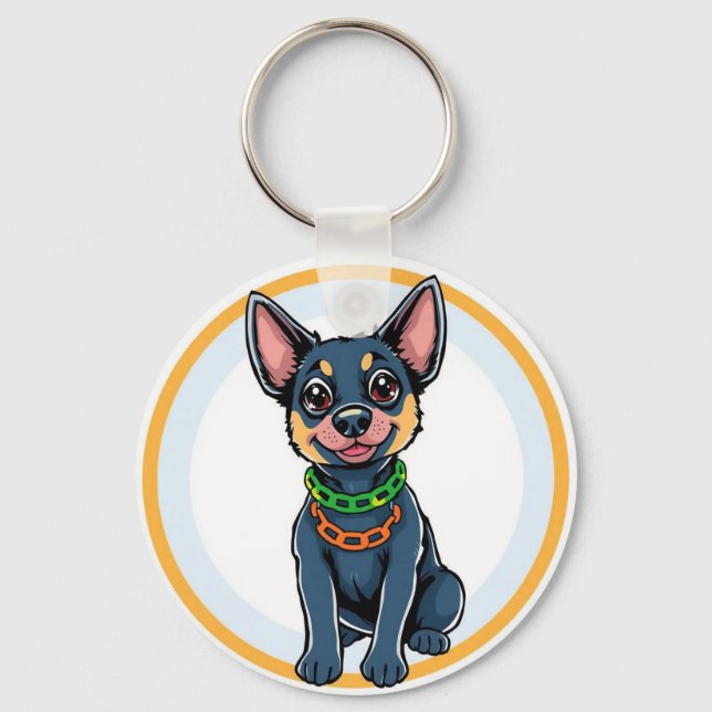 Chaveiro Cachorro de Desenho Adorável (Frente)