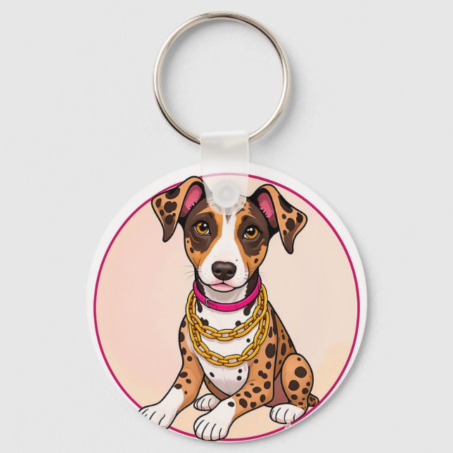 Chaveiro Cachorro de Desenho Adorável (Frente)