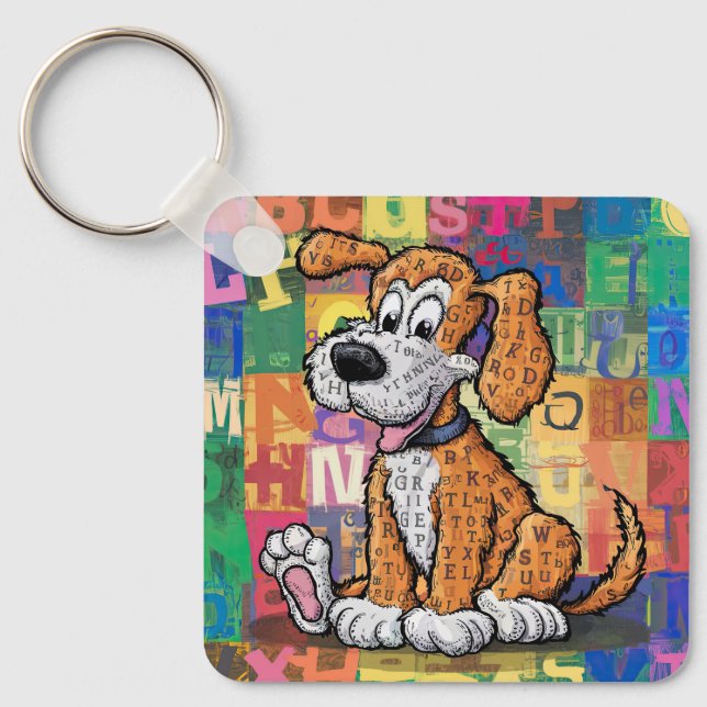 Chaveiro Cachorro de Desenho Animado (Frente)