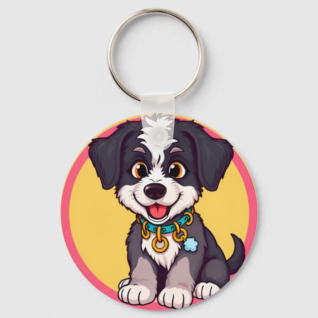 Chaveiro Cachorro de Desenho Animado Adorável (Frente)