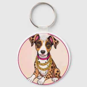 Chaveiro Cachorro de Desenho Animado Adorável