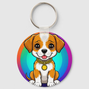 Chaveiro Cachorro de Desenho Animado Adorável