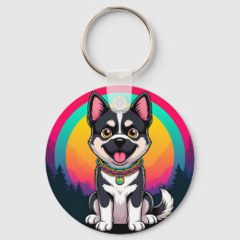 Chaveiro Cachorro de Desenho Animado Divertido