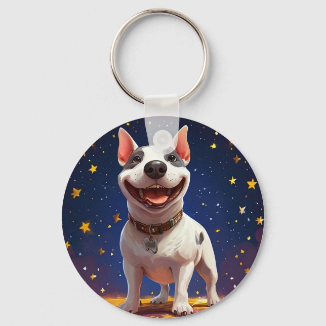 Chaveiro Cachorro de Desenho Animado Divertido com Cores Vi (Frente)