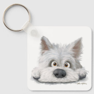 Chaveiro cachorro de desenho animado do terrier escocês