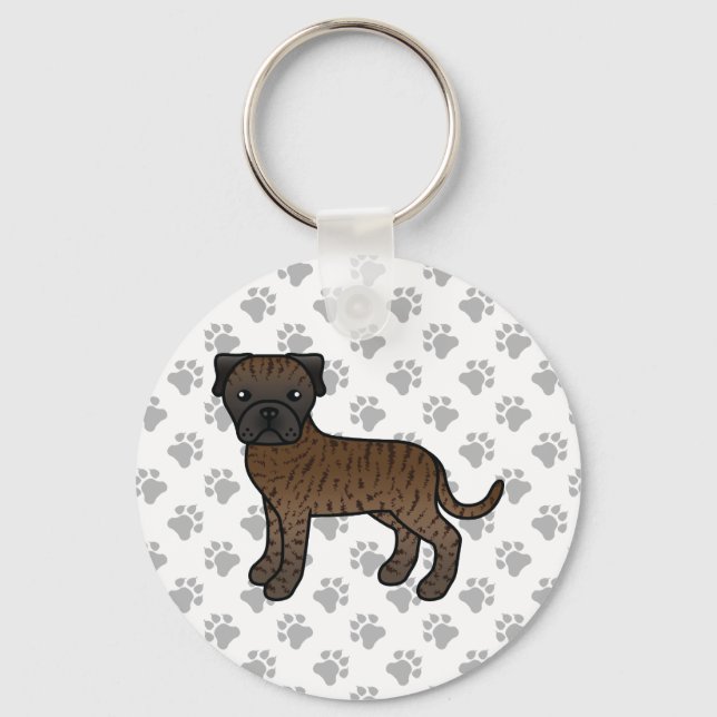 Chaveiro Cachorro De Desenho Animado Fofo Bullmastiff Listr (Frente)