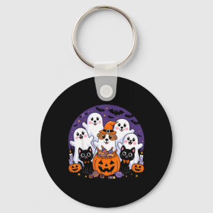 Chaveiro Cachorro de Halloween Fantasma Cachorro de Hallowe