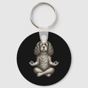 Chaveiro Cachorro de Ioga Vintage Cavalier King Charles Spa