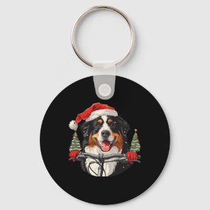Chaveiro Cachorro de Montanha Bernês de Natal Fofo Andando