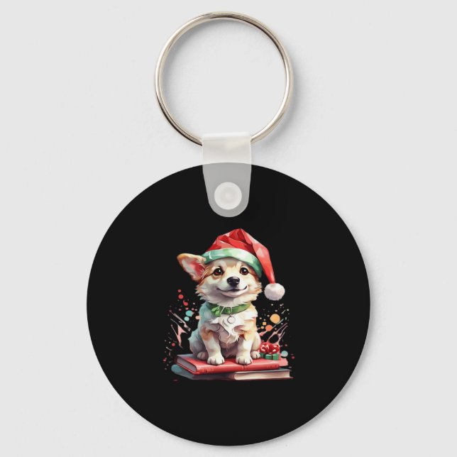 Chaveiro Cachorro de Natal com Livros - Um Cristo perfeito (Frente)
