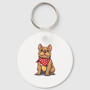 Chaveiro Cachorro de Pitbull bonito com Cachorro Bandana En