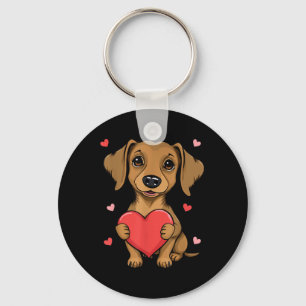 Chaveiro Cachorro-Dia de os namorados Cão-do-Coração-Dachsh