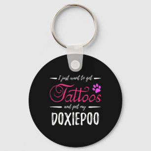 Chaveiro Cachorro Doxiepoo Tatuagem Engraçada Cachorro Mamã