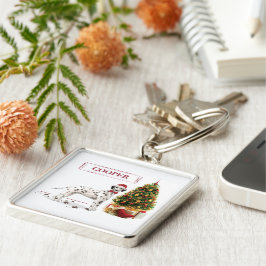 Chaveiro Cachorro e Árvore Engraçados de Natal