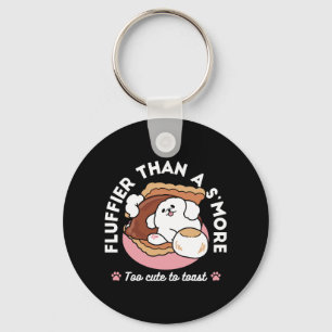 Chaveiro Cachorro Engraçado e Design de S'more – Pun para A