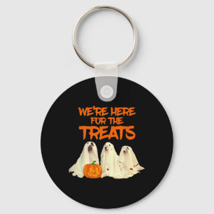 Chaveiro Cachorro Engraçado Vestido de Fantasma Halloween A