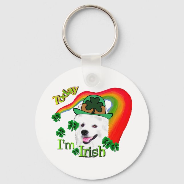 Chaveiro Cachorro Eskimo Americano St Patricks (Frente)