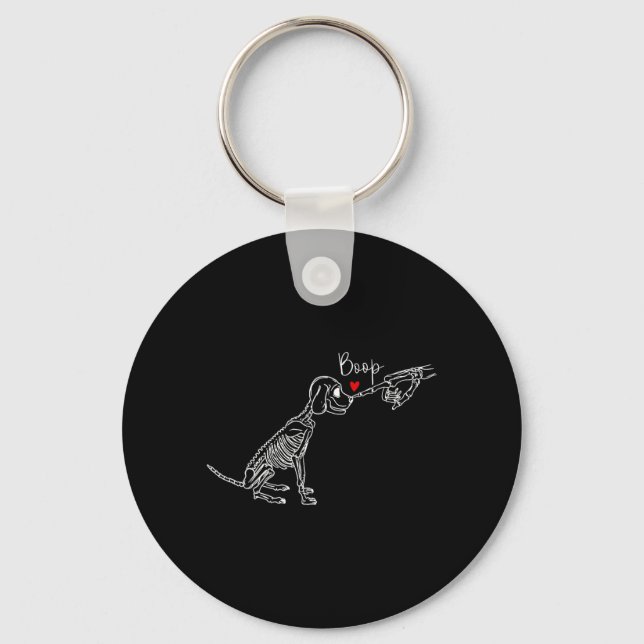 Chaveiro Cachorro Esqueleto Boop Cachorro Funny Halloween M (Frente)