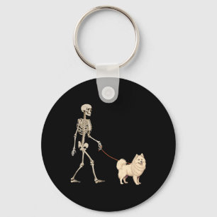 Chaveiro Cachorro esqueleto engraçado do cão esquimó americ
