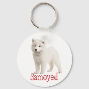 Chaveiro Cachorro Filhote Samoyed Branco Amor