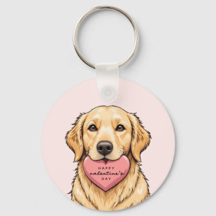 Chaveiro Cachorro Fofo com Coração Feliz Dia dos Namorados