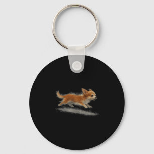 Chaveiro Cachorro fofo correndo meme de arte engraçado de c