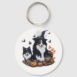 Chaveiro Cachorro Fofo de Halloween 