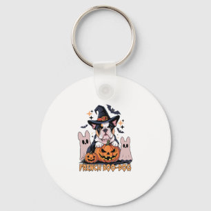 Chaveiro Cachorro francês Cute Frenchen Halloween Ghost Dog