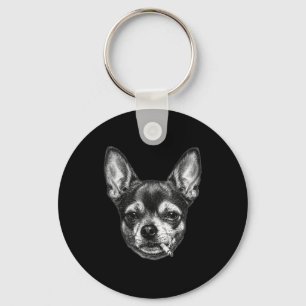 Chaveiro Cachorro fumando cigarro chihuahua engraçado meme