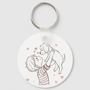 Chaveiro Cachorro giro com animação infantil feliz