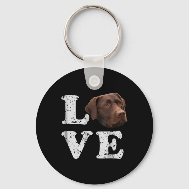 Chaveiro Cachorro | I Love Chocolate Labrador Retriever (Frente)
