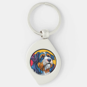 Chaveiro Cachorro Ilustrando Criatividade Vibrante