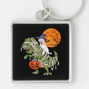 Chaveiro Cachorro Labrador Retriever Riding Mummy T Rex