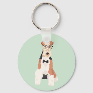 Chaveiro Cachorro Legal de Fox Terrier Wire para hipsteres