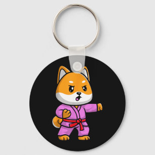 Chaveiro Cachorro Lutador de Karatê Shiba Animal de Estimaç
