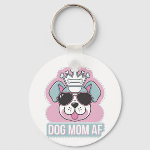Chaveiro Cachorro Mãe AF - Cachorro Engraçado Mãe Design