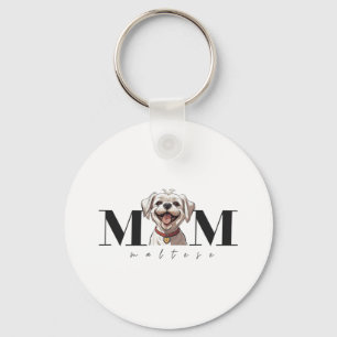 Chaveiro Cachorro Mãe MALTESE T-Shirt Clássica