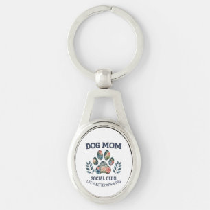 Chaveiro Cachorro Mãe Paw Floral