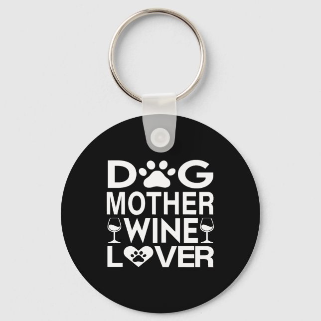 Chaveiro Cachorro Mãe Vinho (Frente)